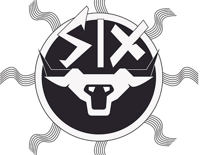 sun six beef branding logo