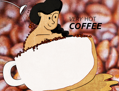 Very Hot Coffee campaign design graphic design