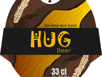 HUG BEER badge beer branding brew brewery building craft craft beer factory happy home made hops icon ipa logo symbol type typography vintage