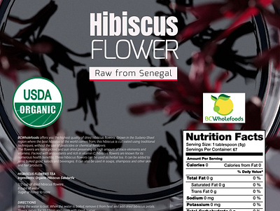 Hibiscus Flower Juice label redesign