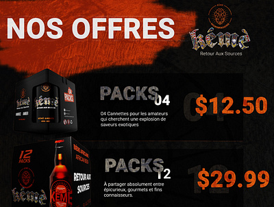 KEME AMBER Offers adverts beer branding campaign flyers pricing table