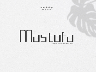 Mastofa - a san serif font