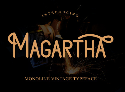 Magartha - Vintage Monoline Font antique classic cool crafted masculine monoline outdoor vintage