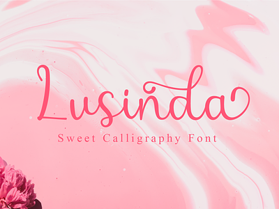 Lusinda -Sweet Calligraphy Font calligraphy ce creative market fashion feminine font font awesome girl