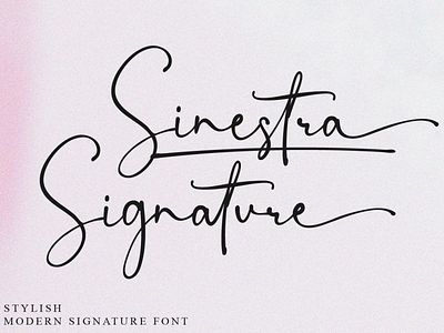 Sinestra Signature Font creative market font awesome font design handwritting logotype monoline signature