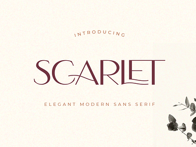 Scarlet - Elegant Modern Font creative market design font font awesome font design illustration logo logotype monoline vintage