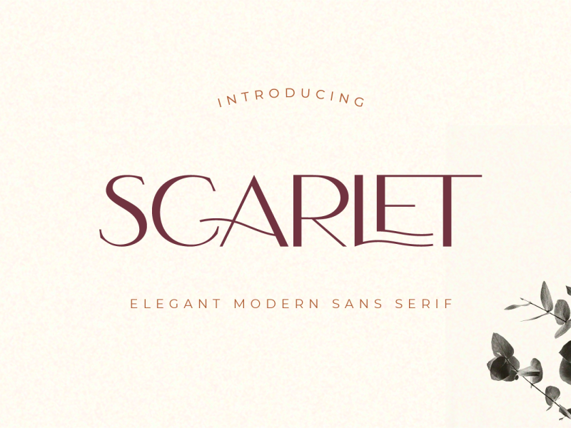 Scarlet - Elegant Modern Font by Mustofa Nur Sidiq on Dribbble