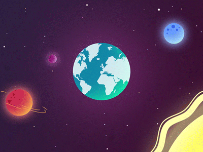 Myth Loop after effects earth flat earth illustrator loopdeloop space