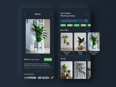 Plant online shop app application design plant planting plants app ui ui design uidesign ux