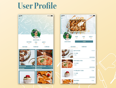 User Profile design illustration mobile ui user profile