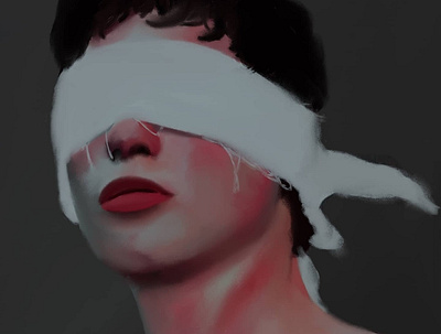 Blind digital painting illustration paint procreate