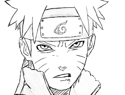 A Naruto sketch anime animeart illustration naruto procreate sketch