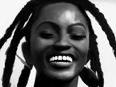 You are somebody's reason to smile black digital painting illustration paint procreate woman