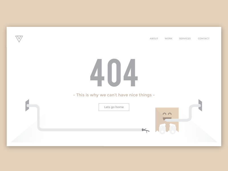 404 Page flat first shot ui monster debut illustrator 404 page