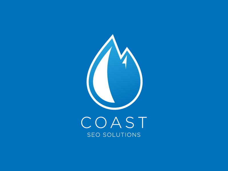 Coast SEO Logo water mountain sticker design logo