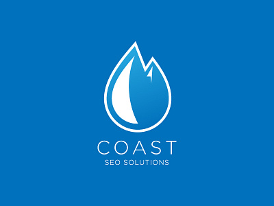 Coast SEO Logo design logo mountain sticker water