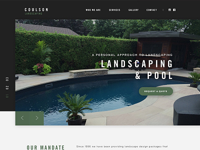 Coulson Landscaping Landing Page design landing page landscaping slider
