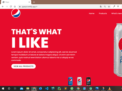 Pepsi app design ui web