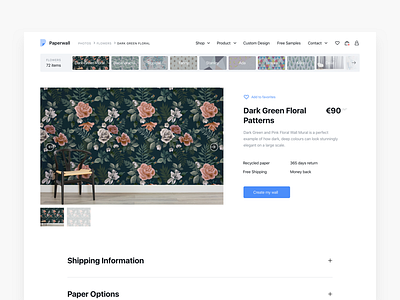 Wallpaper Store - Product View by Mário Rodrigues for Significa on Dribbble