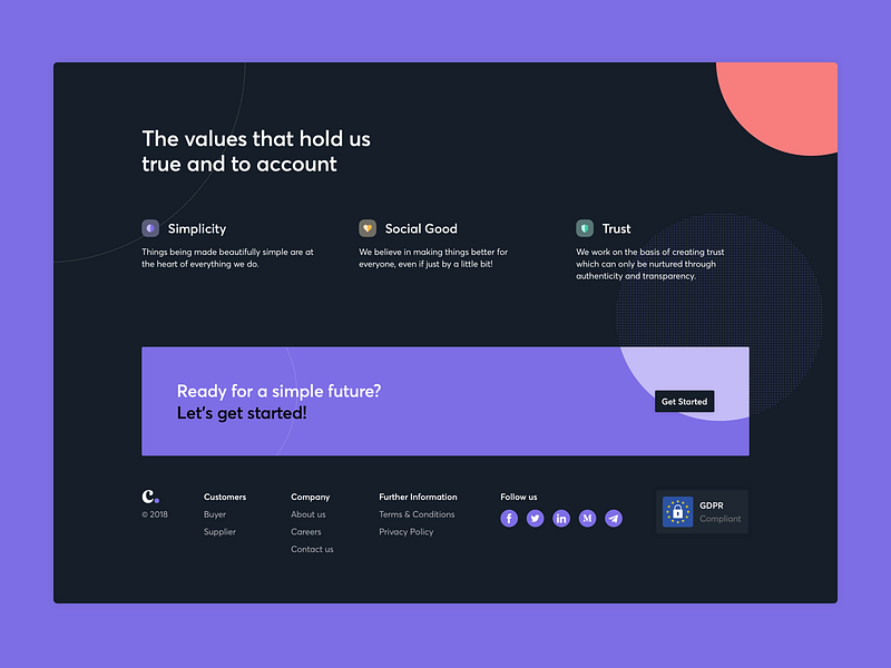 Cimple - Values by Mário Rodrigues for Significa on Dribbble