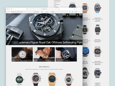 Wristcheck - luxury preowned watch marketplace audemars piguet buy clean ecommerce editorial flat interface luxury marketplace offer patek rolex sell ui ux watch