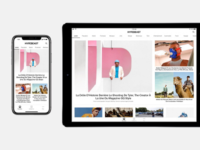 HYPEBEAST mobile redesign app apparel clean color culture design ecommerce editorial fashion flat hypebeast interaction interface minimal mobile news streetwear ui ux