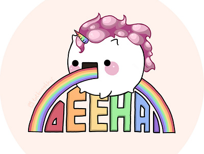 Deehai design draw rainbow unicorn