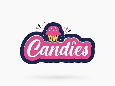 Concept for Candy store. blue candy candy bar concept deisgn inspiration logo pink shop store