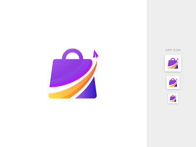 Shop modern logo app icon design app icon blue brand design branding concept inspiration logo logo design modern shop