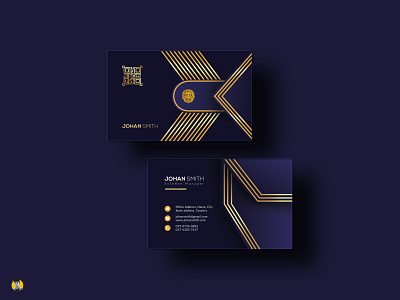 premium looking business card design | Royal business card 2021 arfahim blue branding bussines card concept deisgn illustration inspiration modern typography vector