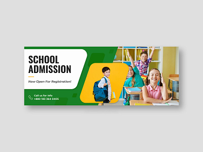 School admission Facebook page cover design