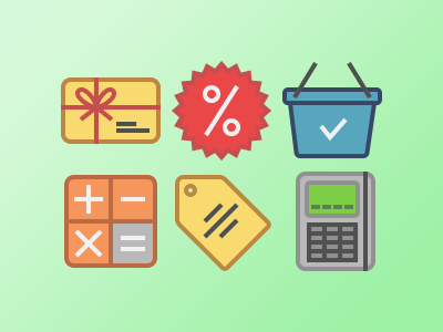 E-commerce & shopping commerce icon set shopping