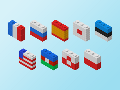 Legoflags flag icon illustration lego