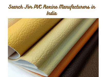 Search For PVC Rexine Manufacturers in India