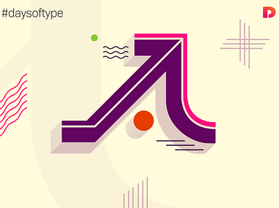 Days of type - Typography A abstract art colors days days of poly daysoftype design font illustration letter type type art type design typeface typogaphy ui uiux ux