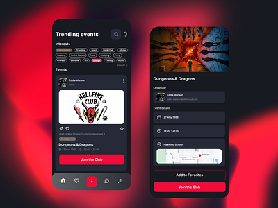 Stranger things Inspiration mobile app