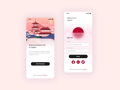 Sign Up page for Travel app/ Daily UI Challenge #001 app dailyui dailyui001 design mobi mobile travelapp ui ux