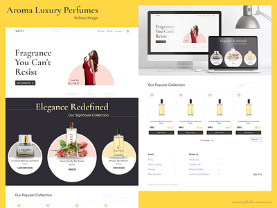 Aroma Luxury Perfumes Webpage Design cleandesign design luxury perfumebrand responsive ui uidesign ux webdesign webpage