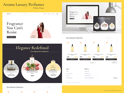 Aroma Luxury Perfumes Webpage Design