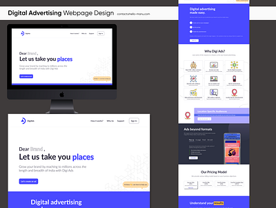 DigiAds Digital Advertising Agency Webpage Design advertising branding cleandesign digitalad logo ui uidesign ux webdesign webpage webui