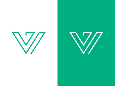 Minimal v letter logo | v + g combine logo