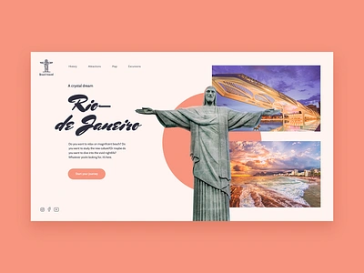 Landing page concept for the city concept design landingpage rio de janeiro ui ux web website