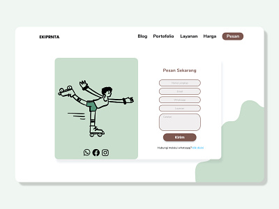 UI Web Design With Simple Illustration | Form / Order Form