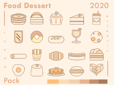 FOOD DESSERT Icon Set