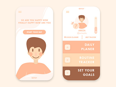 Mobile App - DAYILY by Artxztic