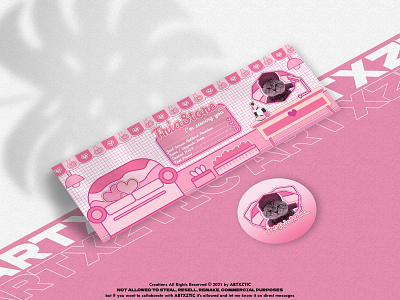 Chewies Layout Twitter By ARTXZTIC branding cherry cute design graphic design icon illustration layout pink sweet twitter