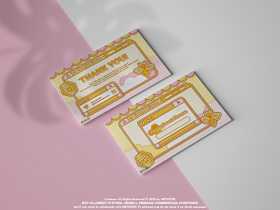 Cute Thank You Business Card Project by Artxztic