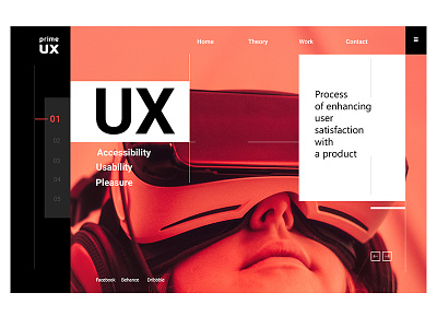 Prime UX Landing Page portfolio ui design ux webdesign website website design