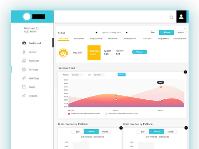 Dash Board Web UI 03 analytics gradient graphs user interface web app