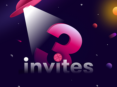 3 Dribbble Invite designers dribbble giveaway invites